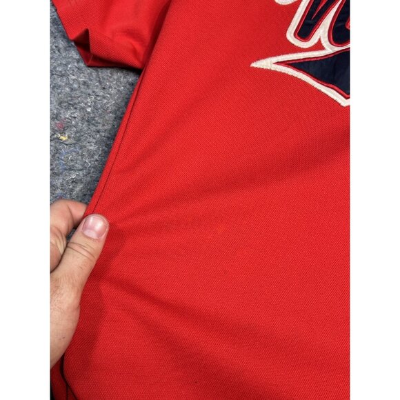 Vintage DELF New York Baseball Jersey Men's Button Up Red Embroidered #23 XXL - Picture 5 of 11